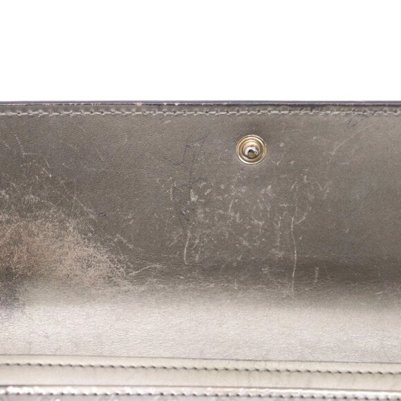 Gucci Metallic Grey Microguccissima Patent Leather Continental Wallet - Picture 8 of 16